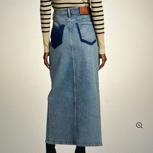 Lafayette 148 New York Maxi Denim Skirt Like New Size 29